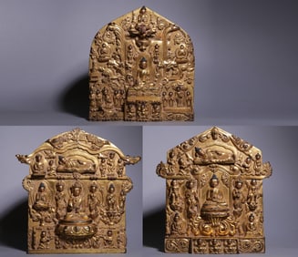 GILT BRONZE CAST BUDDHA STATUE