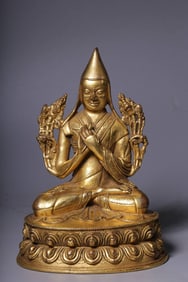 GILT BRONZE CAST BUDDHA STATUE