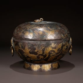GILT BRONZE CAST PATTERN JAR
