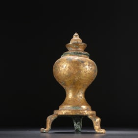 GILT BRONZE CAST PAGODA