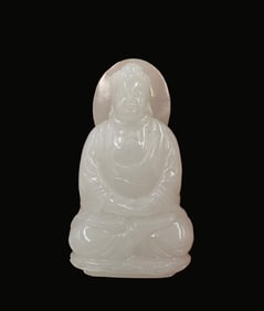 HETIAN JADE CARVED BUDDHA PENDANT