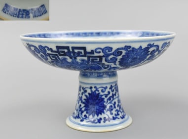 QIANLONG MARK BLUE&WHITE GLAZE BOWL