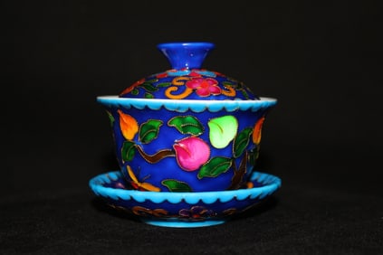 Enamel colored bowl three-piece set