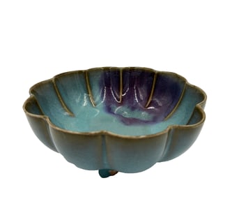 JUN WARE GLAZE TRIPOD BRUSH WASHER