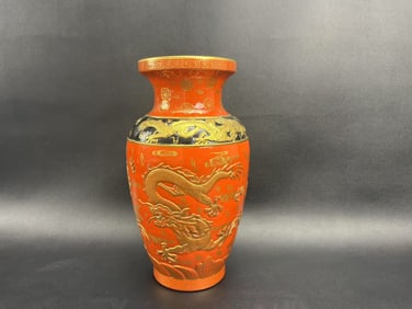 Qing Yongzheng Five-Dragon Vase