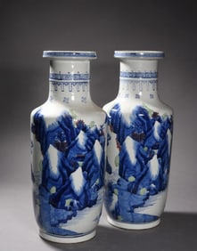 SHUANGQUAN MARK BLUE&WHITE GLAZE VASE