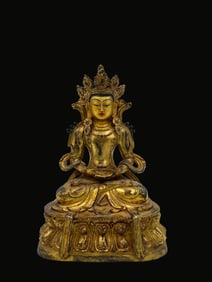 GILT BRONZE BUDDHA STATUE