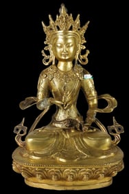 GILT BRONZE BUDDHA STATUE