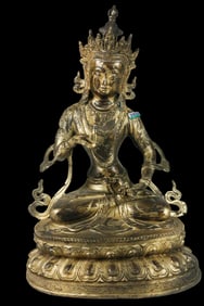 GILT BRONZE BUDDHA STATUE