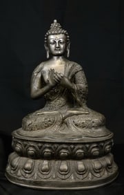 COPPER CAST BUDDHA STATUE