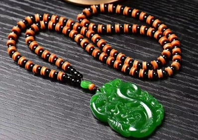 JADEITE CARVED DRAGON PATTERN TABLET