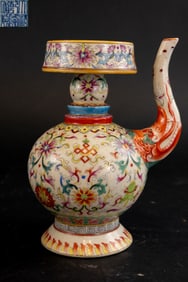 WUCAI GLAZE FLOWER PATTERN POT