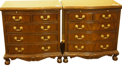 PAIR OF DIMINUTIVE MAHOGANY WOOD CHESTS