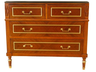 REGENCY STYLE MAHOGANY WOOD TOP DRESSER