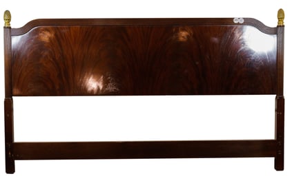 REGENCY STYLE MAHOGANY WOOD KING SIZE HEADBOARD