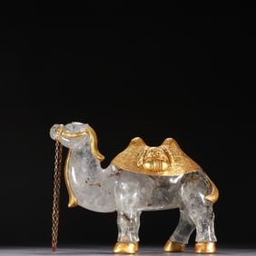 Crystal gold-plated camel ornament