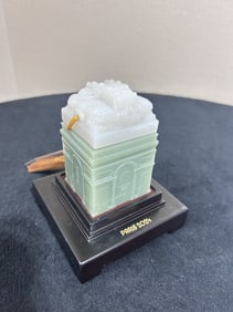 Olympic Hetian white jade seal