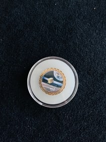 Chang'e moon exploration Hetian jade commemorative medal