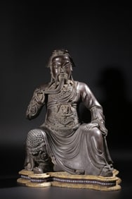 Bronze Seated Statue of Guan Gong