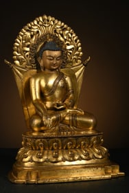 Gilded bronze Sakyamuni