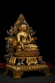 Gilded bronze Sakyamuni