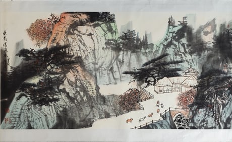 Ren Guangbin's calligraphy and paintings