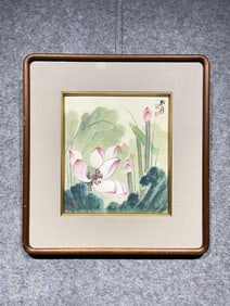 Zhang Daqian's lotus painting