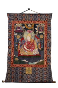 Embroidered Tsongkhapa thangka
