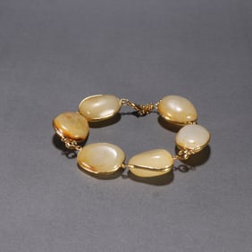 HETIAN JADE&GOLD BRACELET