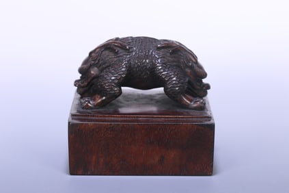 OLD AGARWOOD DRAGON SEAL