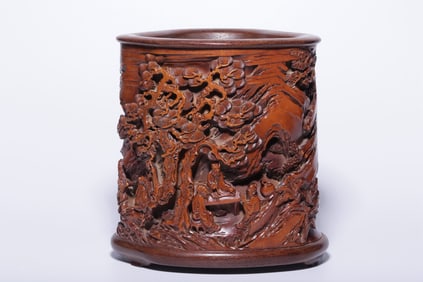HUANGYANG WOOD BRUSH POT