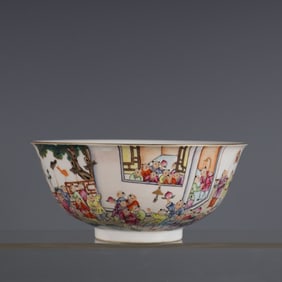 JIAQING MARK FAMILLE ROSE GLAZE BOWL
