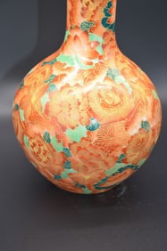 FLOWER PATTERN TIANQIU VASE