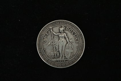 ARTISTIC SILVER DOLLAR WITH STANDING MOTIF