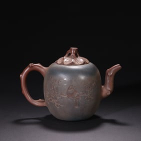 FLOWER BIRD PATTERN ZISHA TEAPOT
