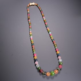 TOURMALINE CARVED NECKLACE