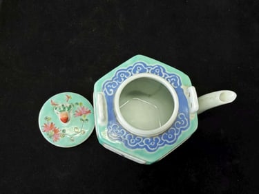 TONGZHI MARK FLOWER PATTERN TEAPOT