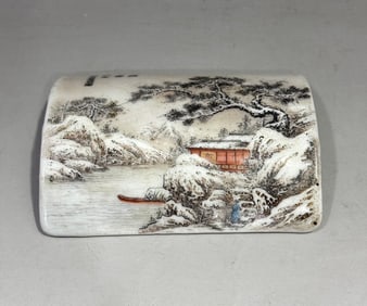 POTTERY SNOW SCENE PATTERN CALLIGRAPHY SUPPLIES
