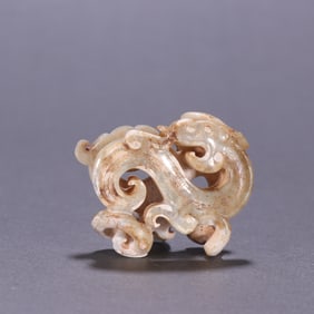 ANTIQUE JADE DRAGON SHAPE TABLET