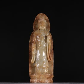 HETIAN JADE SAKYAMUNI BUDDHA STATUE