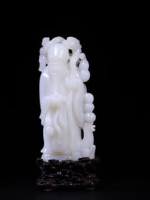 HETIAN JADE ELDER SHAPE STATUE ORNAMENT