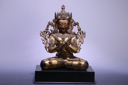 TIBETAN GILT BRONZE TARA STATUE