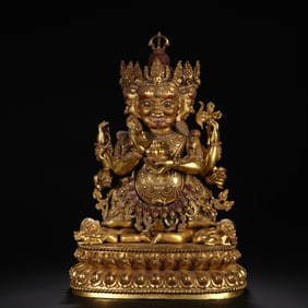 GILT BRONZE YAMANTAKA BUDDHA STATUE
