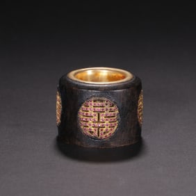 CHENXIANG WOOD GEM DECORATED FINGER RING