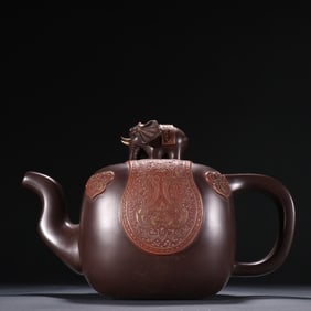 CHEN MINGYUAN MARK ELEPHANT SHAEP ZISHA TEAPOT