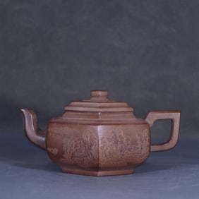 SIX SQUARE ZISHA TEAPOT