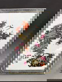 FAMILLE ROSE GLAZE PORCELAIN BOARD