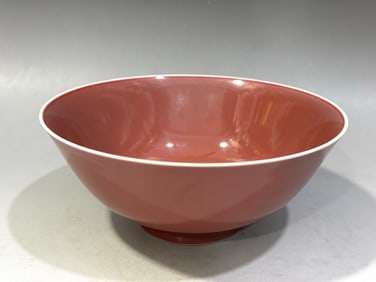 YONGZHENG MARK RED GLAZE BOWL