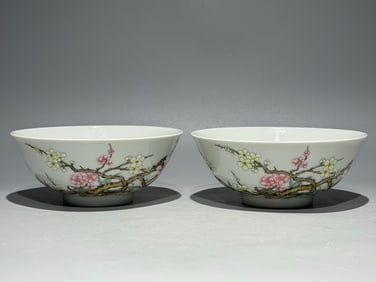 YONGZHENG MARK FAMILLE ROSE GLAZE POETRY BOWL