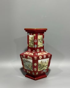 QIANLONG MARK YANGCAI GLAZE VASE